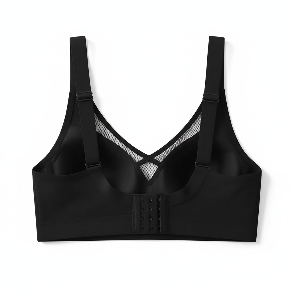 Seamless Crisscross Mesh Plunge Bra